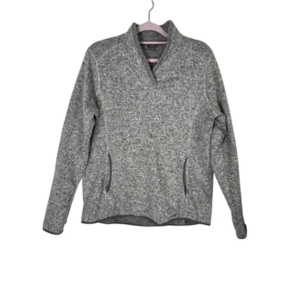 Women's Eddie Bauer‎ Heather Gray Long Sleeve Pullover Outdoor Sweater Size XL